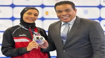 جنا حازم تحصد فضية بطولة الدوري العالمي للكاراتيه